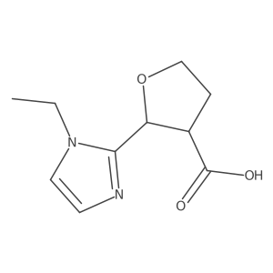 (2R,3R)-2-(1-ethyl-1H-imidazol-2-yl)oxolane-3-carboxylic acid结构式