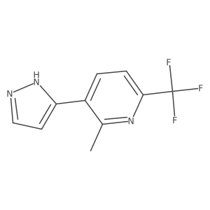 2-Methyl-3-(1H-pyrazol-5-yl)-6-(trifluoromethyl)pyridine Structure