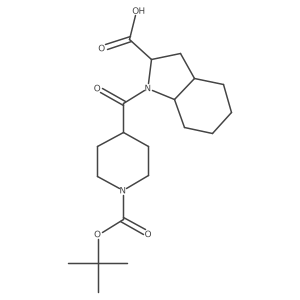 1-(1-Tert-butoxycarbonylpiperidine-4-carbonyl)-2,3,3a,4,5,6,7,7a-octahydroindole-2-carboxylic acid结构式