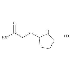3-(Pyrrolidin-2-yl)propanamide hydrochloride结构式
