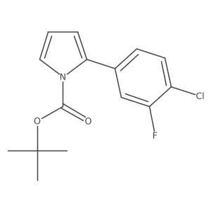 Tert-butyl 2-(4-chloro-3-fluorophenyl)-1H-pyrrole-1-carboxylate结构式