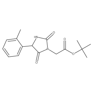 tert-Butyl 2-(2,5-dioxo-4-(o-tolyl)imidazolidin-1-yl)acetate结构式