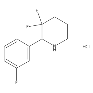 3,3-Difluoro-2-(3-fluorophenyl)piperidine hydrochloride Structure