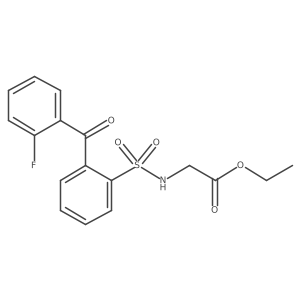 Ethyl 2-[2-(2-fluorobenzoyl)benzenesulfonamido]acetate Structure