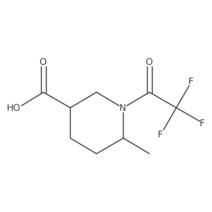 6-Methyl-1-(trifluoroacetyl)piperidine-3-carboxylic acid结构式