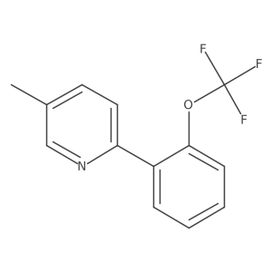 5-Methyl-2-(2-(trifluoromethoxy)phenyl)pyridine结构式