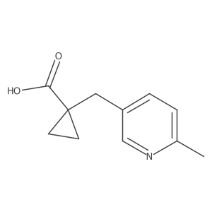 1-[(6-Methylpyridin-3-yl)methyl]cyclopropane-1-carboxylic acid Structure