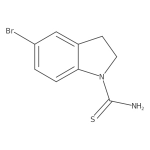 5-Bromoindoline-1-thiocarboxamide Structure