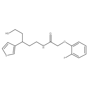 2-(2-fluorophenoxy)-N-(5-hydroxy-3-(thiophen-3-yl)pentyl)acetamide结构式