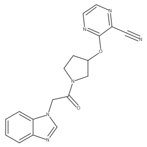 3-((1-(2-(1H-benzo[d]imidazol-1-yl)acetyl)pyrrolidin-3-yl)oxy)pyrazine-2-carbonitrile Structure
