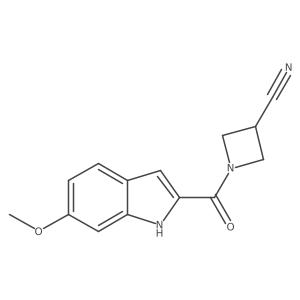1-(6-methoxy-1H-indole-2-carbonyl)azetidine-3-carbonitrile Structure
