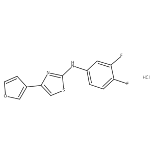 N-(3,4-difluorophenyl)-4-(furan-3-yl)thiazol-2-amine hydrochloride Structure