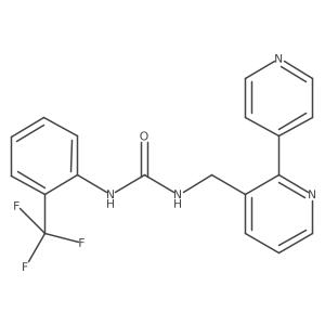 1-([2,4'-Bipyridin]-3-ylmethyl)-3-(2-(trifluoromethyl)phenyl)urea Structure
