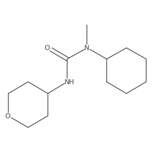 1-cyclohexyl-1-methyl-3-(tetrahydro-2H-pyran-4-yl)urea结构式
