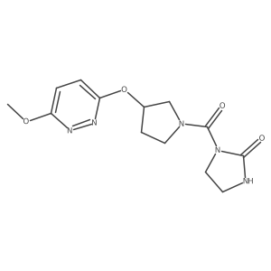 1-(3-((6-Methoxypyridazin-3-yl)oxy)pyrrolidine-1-carbonyl)imidazolidin-2-one结构式
