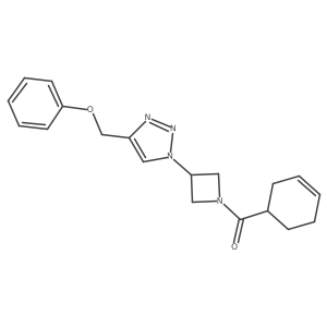 cyclohex-3-en-1-yl(3-(4-(phenoxymethyl)-1H-1,2,3-triazol-1-yl)azetidin-1-yl)methanone结构式