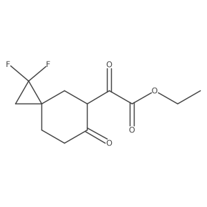 Ethyl 2-(1,1-difluoro-6-oxospiro[2.5]octan-5-yl)-2-oxoacetate结构式