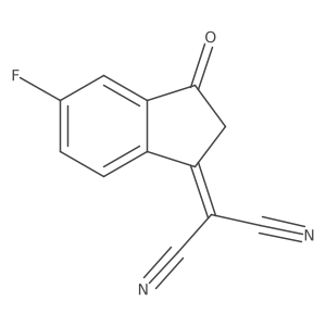 2-(5-Fluoro-3-oxo-2,3-dihydro-1H-inden-1-ylidene)malononitrile Structure