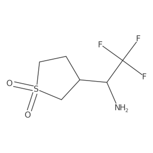3-(1-Amino-2,2,2-trifluoroethyl)-1lambda6-thiolane-1,1-dione结构式