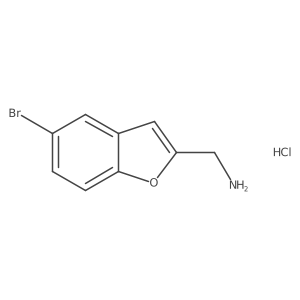 (5-Bromo-1-benzofuran-2-yl)methanamine hydrochloride Structure