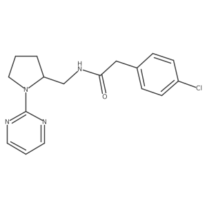 2-(4-chlorophenyl)-N-{[1-(pyrimidin-2-yl)pyrrolidin-2-yl]methyl}acetamide Structure