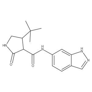 4-tert-butyl-N-(1H-indazol-6-yl)-2-oxopyrrolidine-3-carboxamide Structure