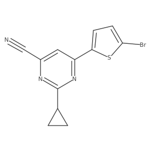 6-(5-Bromothiophen-2-yl)-2-cyclopropylpyrimidine-4-carbonitrile结构式