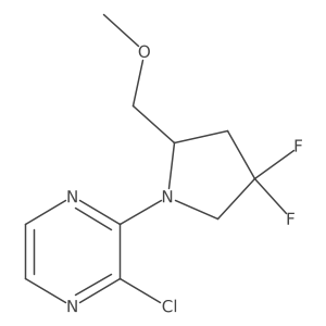 2-Chloro-3-(4,4-difluoro-2-(methoxymethyl)pyrrolidin-1-yl)pyrazine Structure