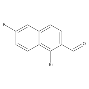 1-Bromo-6-fluoro-2-naphthaldehyde结构式