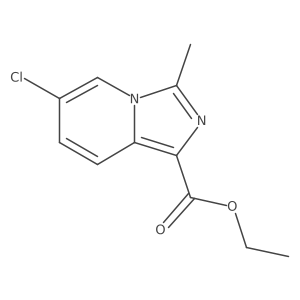 Ethyl 6-chloro-3-methylimidazo[1,5-a]pyridine-1-carboxylate结构式
