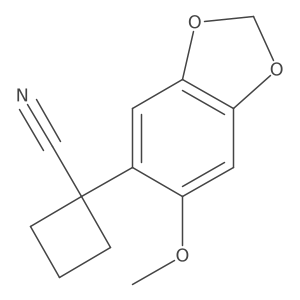 1-(6-Methoxy-1,3-dioxaindan-5-yl)cyclobutane-1-carbonitrile Structure