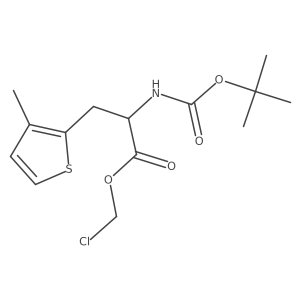 chloromethyl (2R)-2-{[(tert-butoxy)carbonyl]amino}-3-(3-methylthiophen-2-yl)propanoate Structure
