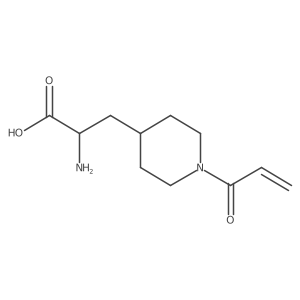 2-Amino-3-[1-(prop-2-enoyl)piperidin-4-yl]propanoic acid结构式
