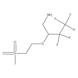 3,3,4,4,4-Pentafluoro-2-[(2-methanesulfonylethyl)sulfanyl]butan-1-amine结构式