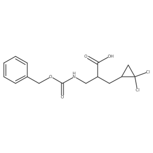 3-{[(Benzyloxy)carbonyl]amino}-2-[(2,2-dichlorocyclopropyl)methyl]propanoic acid Structure