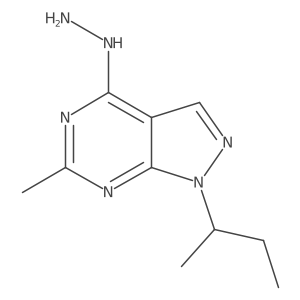 1-(butan-2-yl)-4-hydrazinyl-6-methyl-1H-pyrazolo[3,4-d]pyrimidine结构式