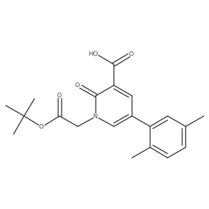 1-[2-(Tert-butoxy)-2-oxoethyl]-5-(2,5-dimethylphenyl)-2-oxo-1,2-dihydropyridine-3-carboxylic acid结构式