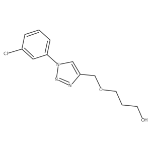 3-{[1-(3-chlorophenyl)-1H-1,2,3-triazol-4-yl]methoxy}propan-1-ol结构式