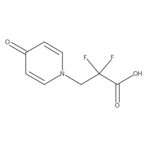 2,2-Difluoro-3-(4-oxo-1,4-dihydropyridin-1-yl)propanoic acid结构式