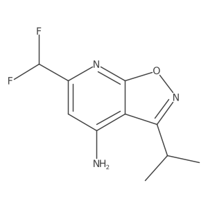 6-(Difluoromethyl)-3-(propan-2-yl)-[1,2]oxazolo[5,4-b]pyridin-4-amine结构式