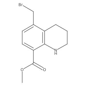 Methyl 5-(bromomethyl)-1,2,3,4-tetrahydroquinoline-8-carboxylate结构式