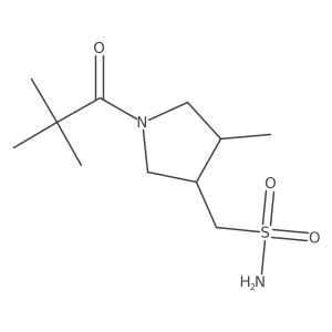 [1-(2,2-Dimethylpropanoyl)-4-methylpyrrolidin-3-yl]methanesulfonamide Structure