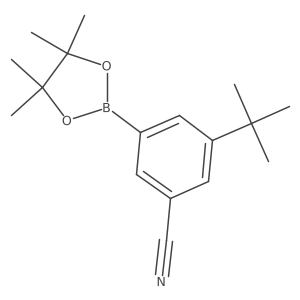 3-(tert-Butyl)-5-(4,4,5,5-tetramethyl-1,3,2-dioxaborolan-2-yl)benzonitrile Structure