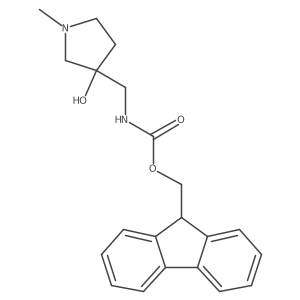 (9H-fluoren-9-yl)methyl N-[(3-hydroxy-1-methylpyrrolidin-3-yl)methyl]carbamate Structure