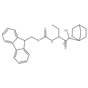2-[(2S)-2-({[(9H-fluoren-9-yl)methoxy]carbonyl}amino)butanoyl]-2-azabicyclo[2.2.2]octane-1-carboxylic acid Structure
