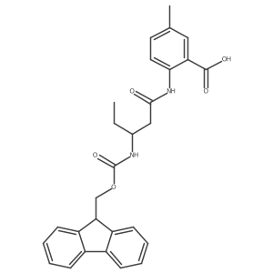 2-[(3S)-3-({[(9H-fluoren-9-yl)methoxy]carbonyl}amino)pentanamido]-5-methylbenzoic acid Structure