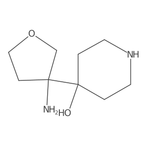 4-(3-Aminooxolan-3-yl)piperidin-4-ol结构式