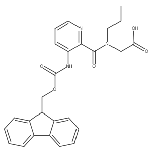 2-{1-[3-({[(9H-fluoren-9-yl)methoxy]carbonyl}amino)pyridin-2-yl]-N-propylformamido}acetic acid Structure