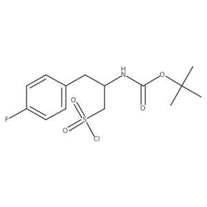 tert-butyl N-[1-(chlorosulfonyl)-3-(4-fluorophenyl)propan-2-yl]carbamate Structure