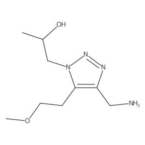 1-[4-(aminomethyl)-5-(2-methoxyethyl)-1H-1,2,3-triazol-1-yl]propan-2-ol Structure